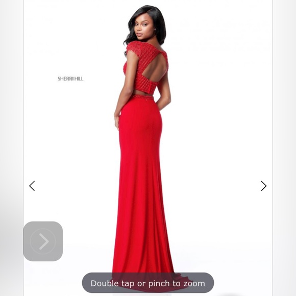 NWT Sherri hill size 4 navy blue formal gown - Picture 3 of 3